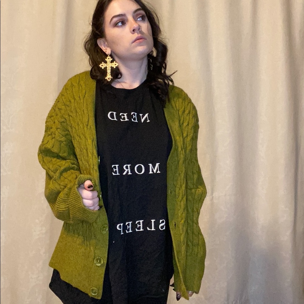 Green vintage sweater.